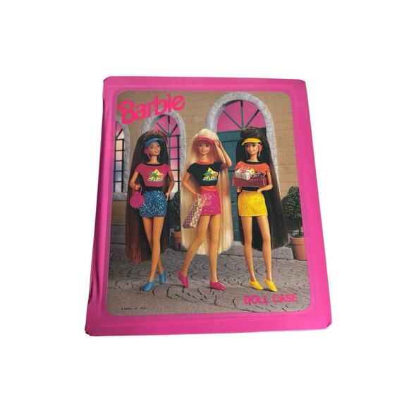 Vintage 1994 Barbie Doll Carrying Closet Case Box With Four Hangers - Picture 1 of 12